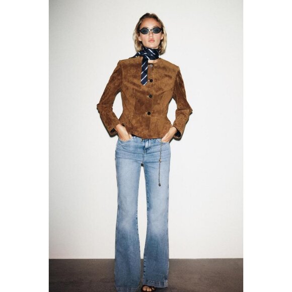 ZARA 100% LEATHER JACKET - Picture 2 of 9